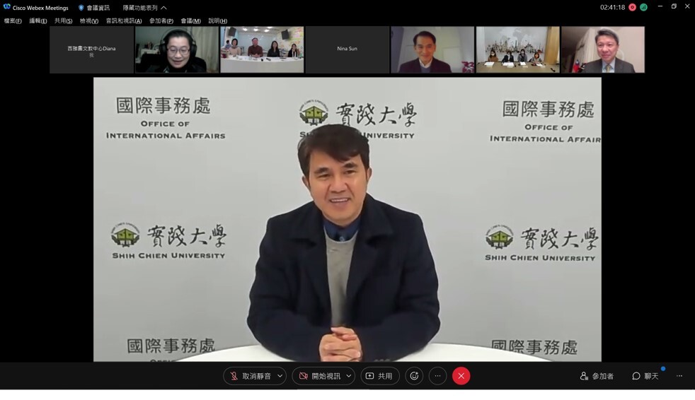 本校郭壽旺國際暨兩岸事務副校長致詞圖